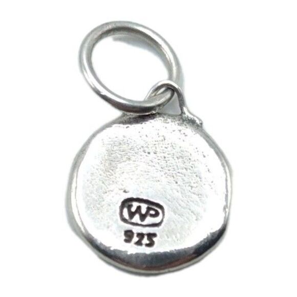 Waxing Poetic Chancery Insignia Letter J Initial Sterling Silver & Brass Charm - Picture 4 of 7